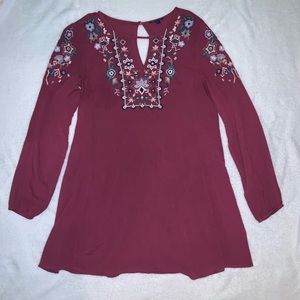 Long sleeve pink dress